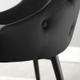 thumbnail image 4 of Tufted Side Dining Chair, Velvet, Black, Modern Contemporary Urban Design, Kitchen Room Cafe Bistro Restaurant Hospitality, 4 of 8