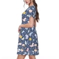 thumbnail image 2 of Balery Cute Baby Animals Vestidos sueltos de manga corta para mujer, vestidos de verano 2025, vestidos casuales de corte A con vuelo., 2 of 6