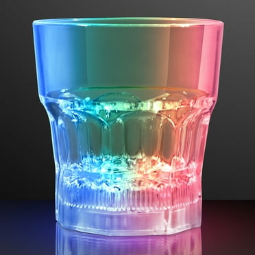 FlashingBlinkyLights Light Up Whiskey Rocks Lowball Glass