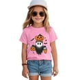 thumbnail image 5 of Staki Halloween Toddler Girl Outfit Toddler Baby Girl Halloween Shirt Cute T-Shirt Kids Season Short Sleeve Tee Fall Tops(Pink,5-6 Years), 5 of 5