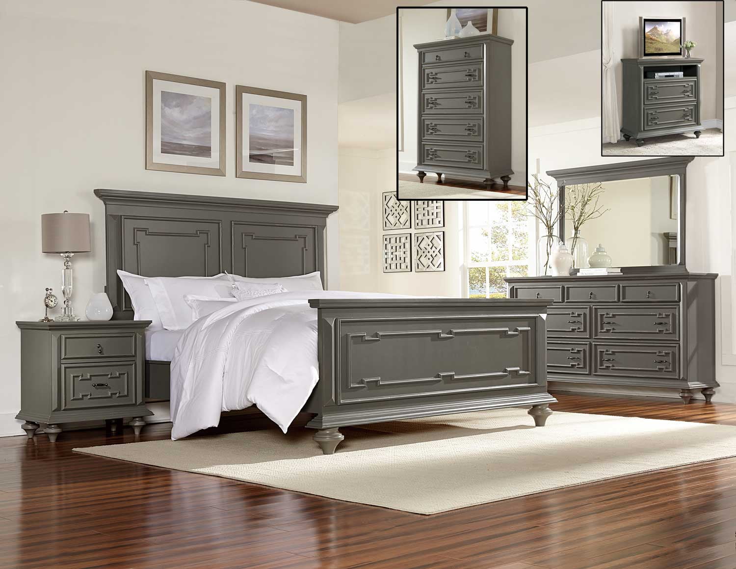 grey bedroom furniture set queen