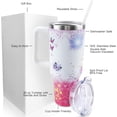 thumbnail image 5 of Elephant Mug 40 oz Tumbler with Handle and Straw Lid Leak Proof - White Elephant Gifts for Women Travel Coffee Mug Insulated for Hot Cold Ice Mother''s Day Birthday Gifts for Women Friend Mom Daughter, 5 of 5