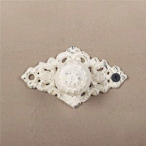 Cast Iron Decorative Knob, Distressed White