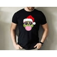 thumbnail image 6 of Moonlight Apparel Funny Christmas T-Shirt for Women & Men Cute Green Character Bubblegum Santa Hat Tee Trendy Holiday Graphic Shirt Unisex Short Sleeve Top, 6 of 7