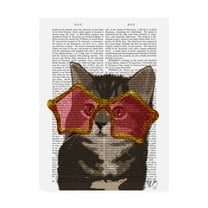 Trademark Fine Art 'Kitten In Star Sunglasses' Canvas Art by Fab Funky