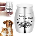 thumbnail image 2 of Kjfeif Personalized Small Pet Urn for Ashes - Waterproof Cremation Keepsake Stainless Steel Memorial Urn with Tree Patterns and Text for Ashes Holder Memorial Dog Cat Funeral Decorative, 2 of 6
