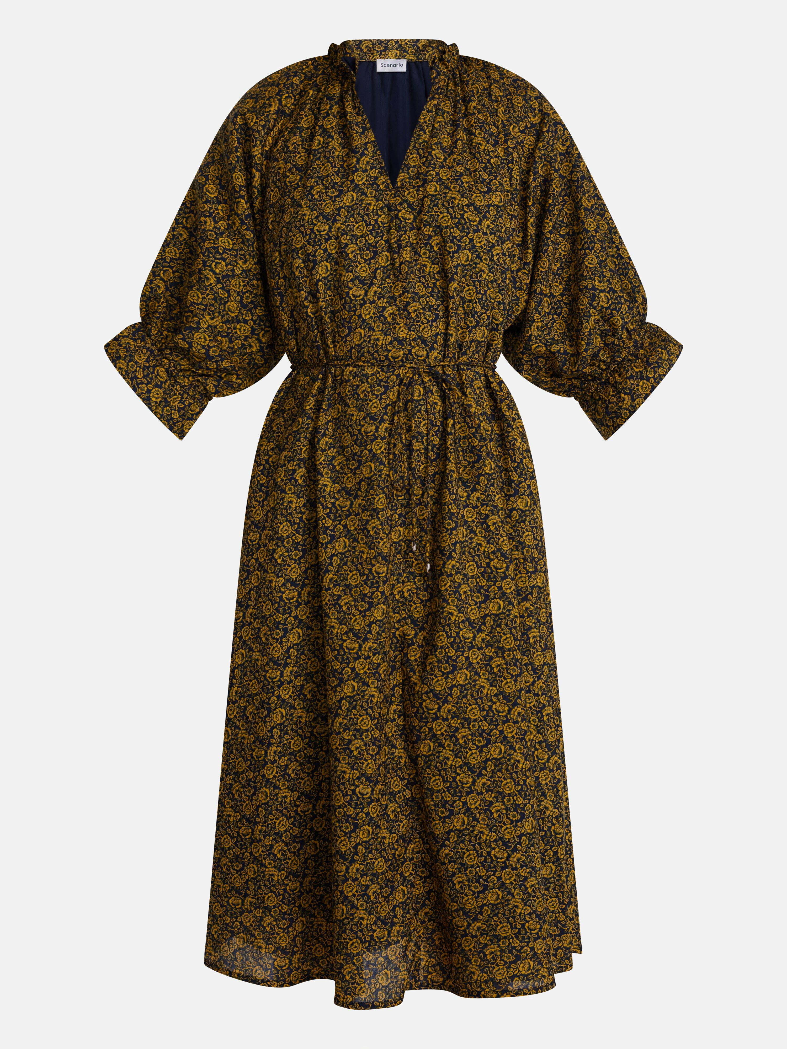 Scenario Women's and Women's Plus Midi Dress with Short Sleeves, Sizes XS-4X