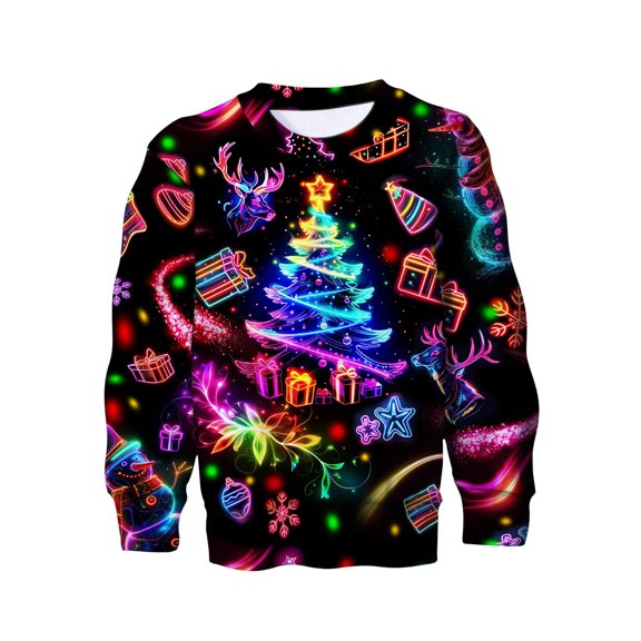 Girls Sweatshirt Childrens Soft Blend Crew Neck Hoodless Sweatshirt Long Sleeve Pullover OTHER 110