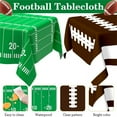 thumbnail image 3 of Football Tablecloth, Football Party D rations 2 PCS Disposable Football Table Cloth Plastic Football Table Cover for Birthday SuperBowl Games Tailgates Supplies Football Party D ration 108" x 54", 3 of 5