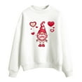 thumbnail image 1 of CEHVOM Femmes Mode Décontractée Imprimé Col Rond Ample Manches Longues Hauts Courts Blouse Chandails Sans Capuche Liquidation, 1 of 4