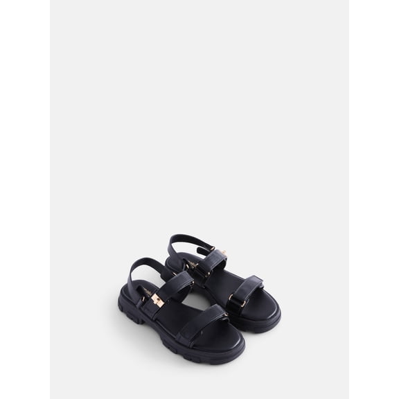Weekend Academy Girls Buckle Lug Heel Sandals