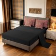 thumbnail image 4 of Manfei Simple Giraffe Print King Bedding, Minimalist Abstract King Bed in a Bag, Brown Red, Black Reversible, 7pcs, 4 of 6