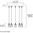 thumbnail image 2 of Maxim 12125BKAB Early Electric 5-Light Pendant Ceiling Light, Black & Antique Brass, 2 of 5