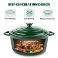 thumbnail image 5 of Hawsaiy 6 QT Enameled Cast Iron Dutch Oven with Lid, Nonstick Cookware for Baking, Roasting, Braising & Cooking, Dual Handles, Green, 5 of 10