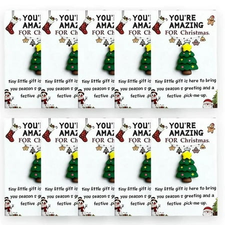 10PCS Little Pocket Hug Christma Gift Cards,Christmas Series Holiday Cards with Greeting Card,Happy Holidays Souvenir Token Emotional Appreciation Gifts for Coworker Employee Family Friends