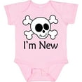 thumbnail image 3 of Inktastic I'm New Cute Skull Baby Boys or Girls Baby Bodysuit, 3 of 5