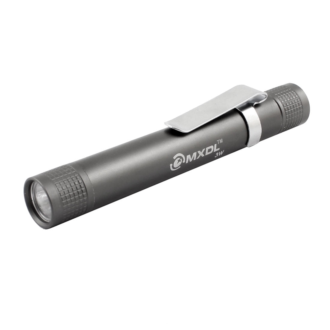 Outdoor White Light Clip Flashlight Torch Black 3.9 Long by Unique-Bargains