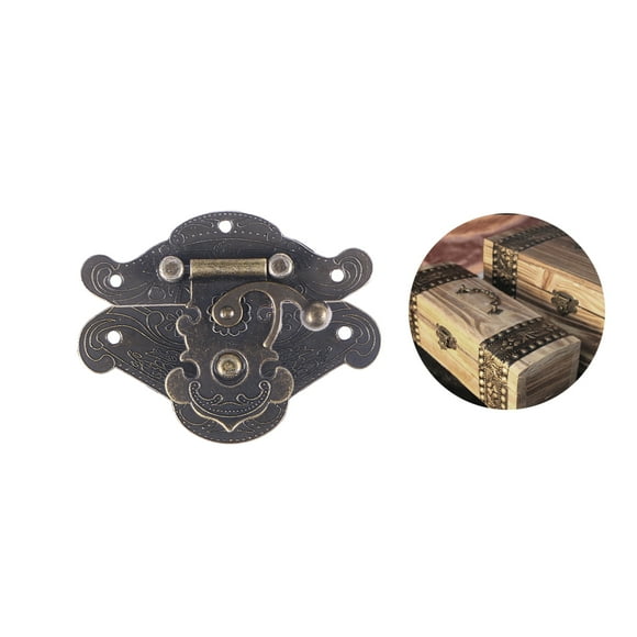 OULII 1Pcs Retro Latch Hasp for Cabinet Box Latch 8.5 x 6.8 in