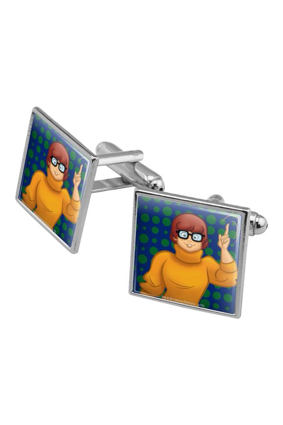 Scooby Doo Velma Character Square Cufflink Set - Silver or Gold