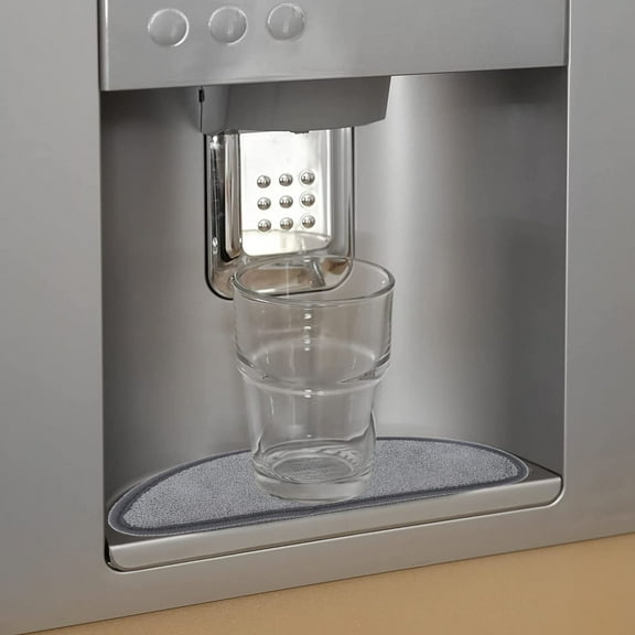 UPOUART 4-Pack Grey Microfiber Fridge Water Drip Tray Absorbent Rectangular Mats for Refrigerator Spill