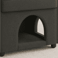thumbnail image 3 of Modern Sofas Dark Gray Bunny-Ear Pet-Friendly Armchair with Scratch-Resistant Fabric, Triple-Entry Pet Hideaway Openings, Dual-Use Sofa Chair, 27.4 x 25.2 x 37.4 inch,Rustic Sofas, 3 of 11