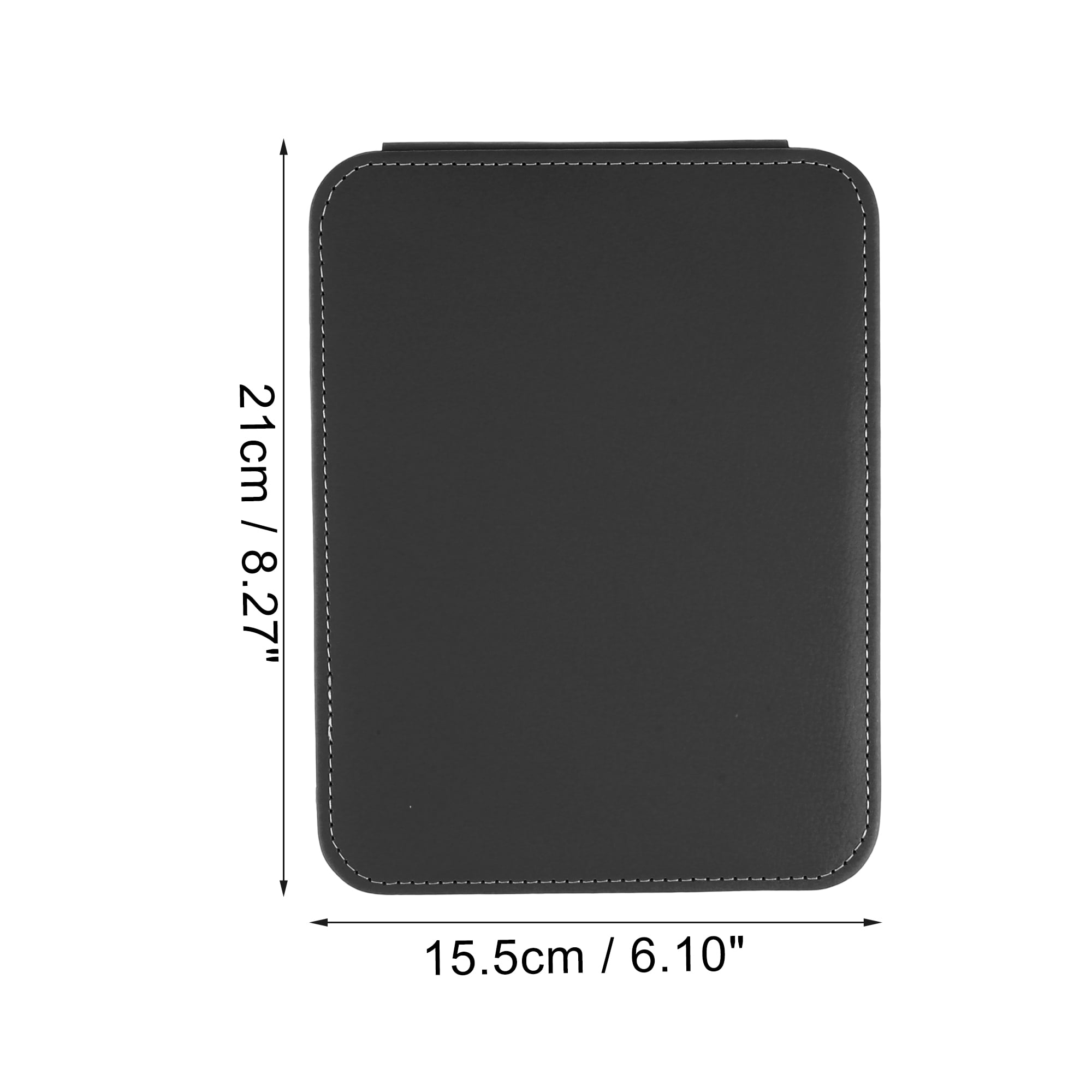 Unique Bargains 1pc Foldable Makeup Mirror for Travel and Vacation Black Large