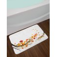 thumbnail image 2 of Fall Bath Mat, Swirling Bended Fall Tree Branches with Colored Leaves Pastoral Season Theme, Non-Slip Plush Mat Bathroom Kitchen Laundry Room Decor, 29.5 X 17.5 Inches, Marigold Dark Orange, Ambesonne, 2 of 2