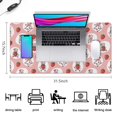 thumbnail image 5 of Long Mouse Pads for Desk,Pink Cow Strawberry Oval Pattern Desk Mats on Top Of Desks, Desk Mouse Pad Extra Large with 3mm Non-Slip Base and Stitched Edge for Gaming,Office,Work,Home 31.5"x15.7", 5 of 6