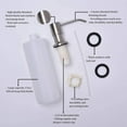 thumbnail image 3 of LEEYNEER Kitchen Sink Soap Dispenser  Stainless Steel Pump Head Lotion Dispenser for Kitchen Sink  Replacement Liquid soap Bottle Built in Hand Sink Pump, 3 of 7