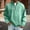 #307-Mint Green, variant on Handshe Men's Denim Hoodie, Solid Color Long Sleeve with Stand Collar and Half-Zipper, Washed Distressed Casual Sweatshirt for Daily Wear