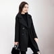 thumbnail image 4 of Abrigo De Color Sólido Abrigo De Doble Botonadura Mujer Bolsillo Outwear (Negro M) Tmvgtek Mujer, 4 of 7