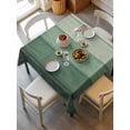 thumbnail image 6 of Turquoise Ombre Table Cloth, Farmhouse Vintage Wooden Striped Waterproof Tablecloth for Square Tables, Reusable Washable Fabric Table Cover for Restaurant Kitchen Dining Tables 60"x60", 6 of 6
