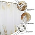 thumbnail image 5 of Khaki Leaf Shower Curtain, Khaki Watercolor Eucalyptus Leaves Botanical Plants Bathroom Curtain Waterproof Fabric Machine Washable with Hooks, 84" Wx72 L, 5 of 6