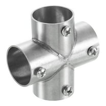 1 Pack 4-Way Cross Pipe Fitting Connector Fit 1" OD Pipe
