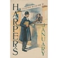 thumbnail image 3 of Edward Penfield 17x24 Black Modern Framed Museum Art Print Titled - Harper's January (1893), 3 of 5