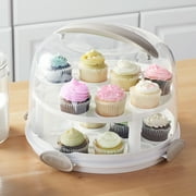 Better Homes & Gardens Round Cake Carrier with Clear Plastic Cover, 13 Diameter, Dishwasher Safe, Best Used for Leftover Storage and Party Transportation