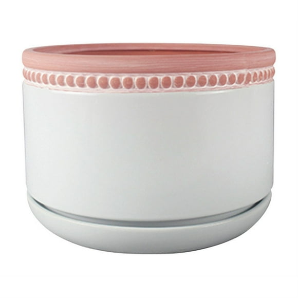 TRENDSPOT CERAMIC POT WHTWS ADA 6"" (Pack of 4)