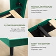 thumbnail image 6 of Dextrus Queen Size Bed Frame, Green Upholstered Bed Frame with USB Ports, Vertical Channel Velvet Headboard Platform Bed Frame, No Box Spring Needed, 6 of 7