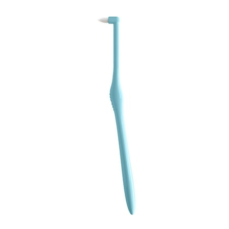 Orthodontic Interproximal Brush Set – Tapered Singles Tip Cleaner for Braces and Aligners Angled Handle Hygienic Travel Caps 60-Pack