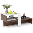 thumbnail image 1 of Costway 2-Tier Geometric Coffee Table Center Table with Storage Shelves Home Modern, 1 of 9
