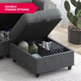 thumbnail image 6 of BALUS U shaped Sofa with Movable Storage Ottomans, 7-Seats Modular Sectional Sofa for Living Room, Dark Grey, 6 of 7