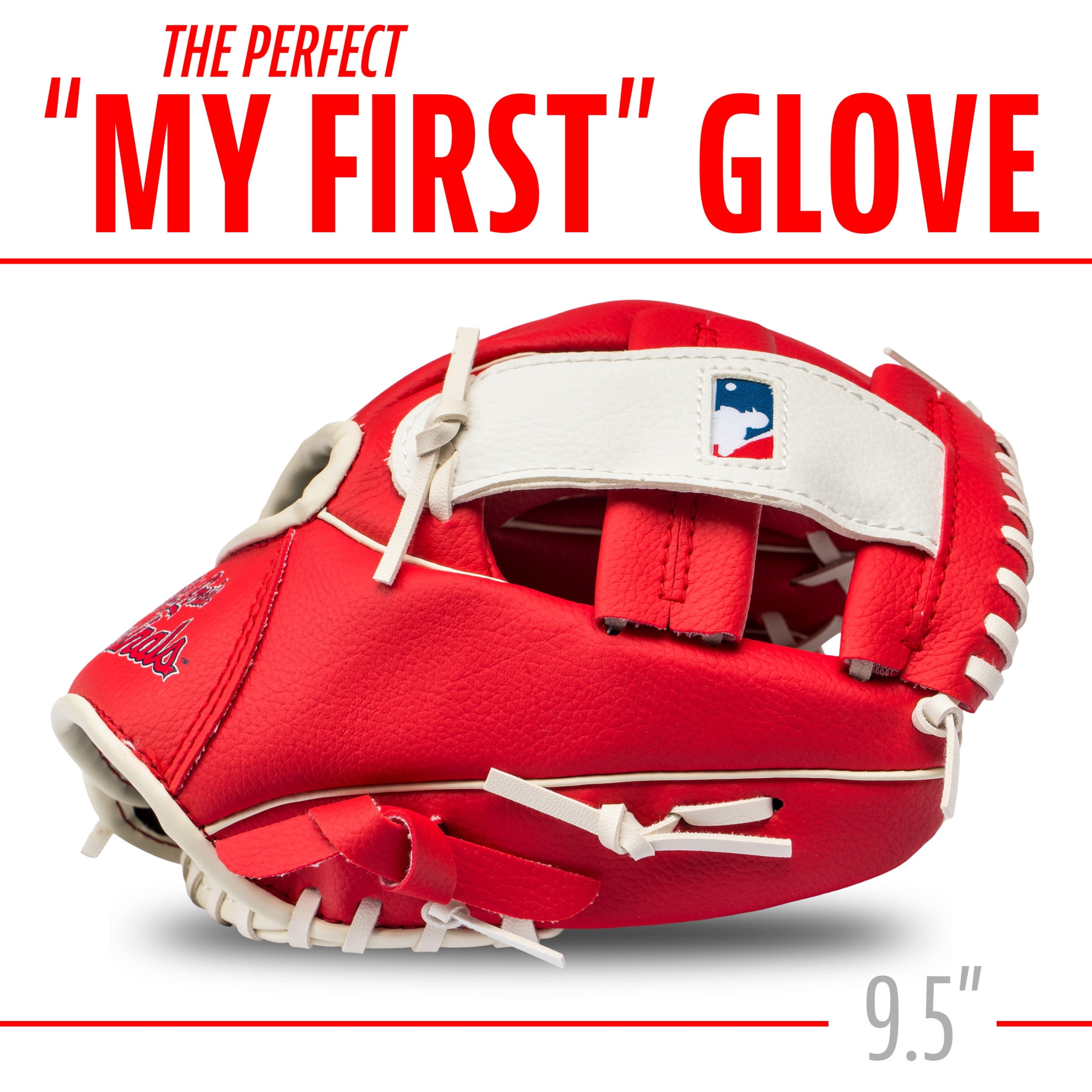 Franklin Sports MLB St. Louis Cardinals Youth Teeball Glove + Ball Set, 9.5 in