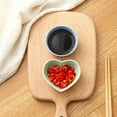 thumbnail image 3 of COM1950s Sauce Dipping Dish with Handles, Mini Condiment Bowl for Individual Use, Small Dipping Sauce Dishes for Soy Sauce Ketchup Bbq, Easy To Stack and Store, Heart Shape Design, 3 of 4