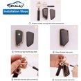 thumbnail image 4 of Key Fob Cover Compatible with Fit for VW Volkswagen Golf ID4 Bling Key Case Protection Shell with Keychain Case Holder Protector,1,Black, 4 of 6