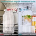 thumbnail image 6 of 3 Liter 101 Oz Glass Pitcher With Lid And Handle  Water For Fridge Carafe Hot/cold Iced Tea Large Jug Coffee Juice Homemade Beverage, 6 of 8