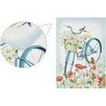 thumbnail image 2 of Spring Summer Flowers House Flag 28x40 Double Sided Blue Bicycle Ride and Poppy Daisy Floral Garden Yard Flags Welcome Spring Summer Outdoor Seasonal Banner Party Home Decor, 2 of 6