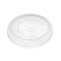 Karat Plastic Flat Lids w/ Straw for 12-22oz Paper Cold Cups, 1,000 Count