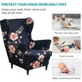 thumbnail image 4 of SHANNA Wingback Chair Cover 2-Piece Stretch Armchair Sofa Slipcover Wing Chair Covers, 4 of 7