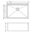 thumbnail image 2 of Nantucket ZR2818-16 28" Stainless Steel Single Bowl Undermount Kitchen Sink, 2 of 7