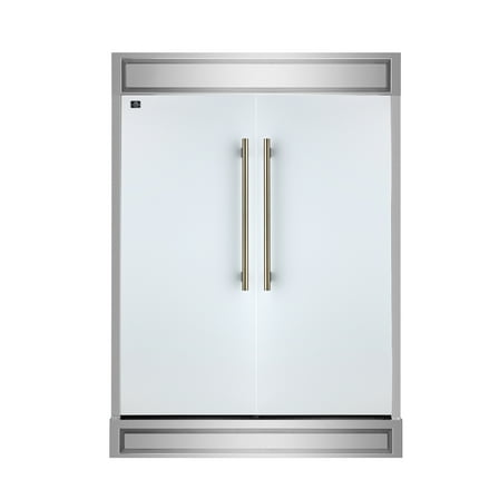 Forno Maderno 2-28-Inch Wide Convertible Refrigerator/Freezer in White, Decorative Trim, 27.2 cu.ft, 84-Inch High, ENERGY STAR Certified